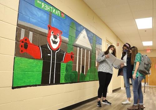 Education students in new space