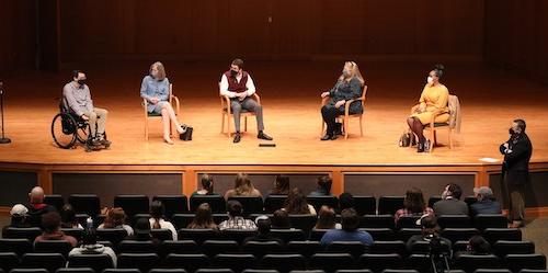 Student leaders talk to community panel