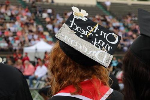 Student with decorated graduation cap